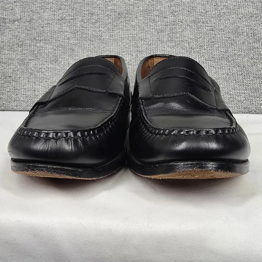 ALLEN EDMONDS WALDEN MOC-TOE BLACK LEATHER PENNY LOAFERS – MEN'S SIZE 8.5D